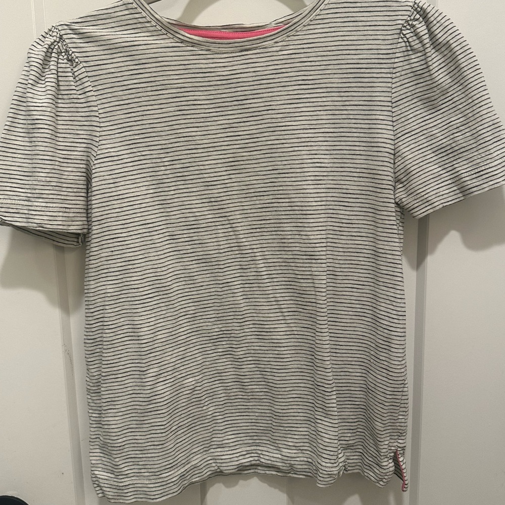 Boden Pink and Navy Striped Top